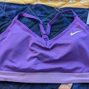 Purple Nike sports bra